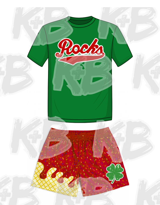 Rocks red ice cream shamrock set