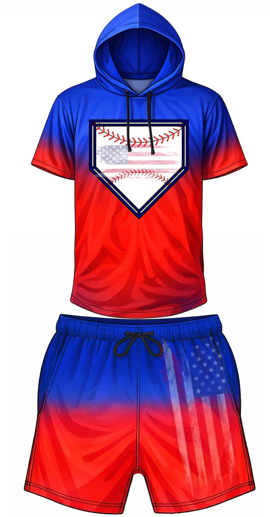 KB hooded American flag set
