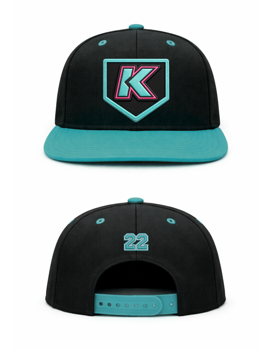 Kraken Snapback- Teal