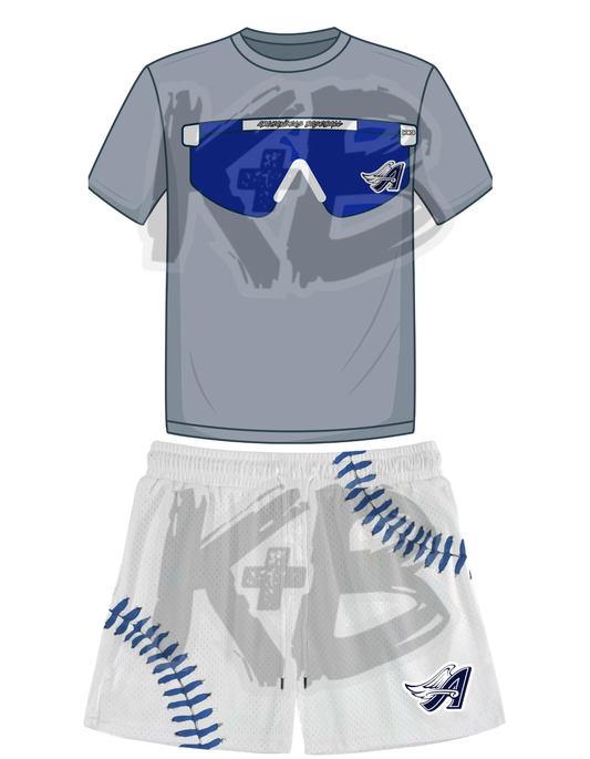 AA seams shorts/sunglasses set