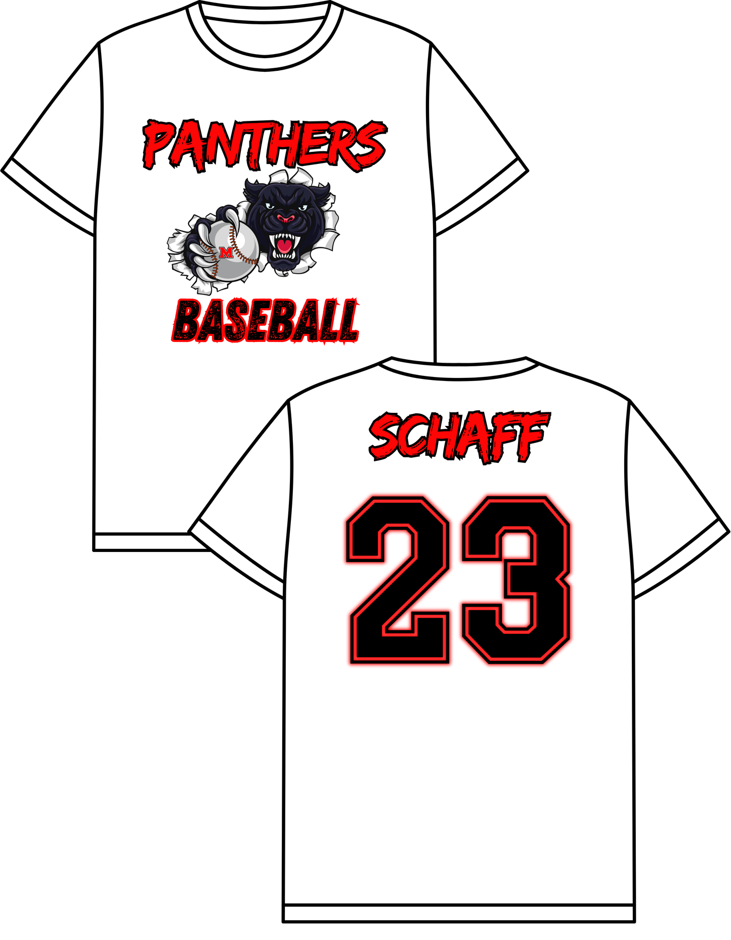 McBee Panthers Baseball (Front/Back)