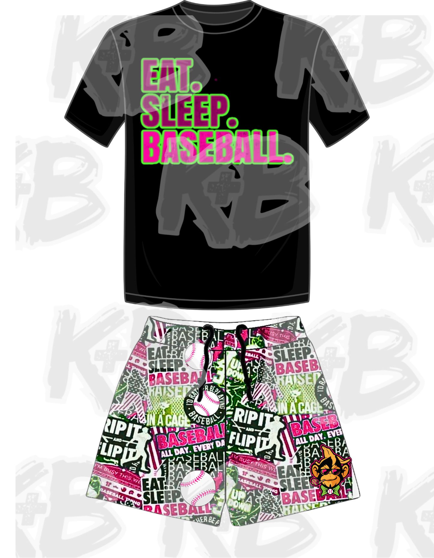 PA Set eat sleep baseball