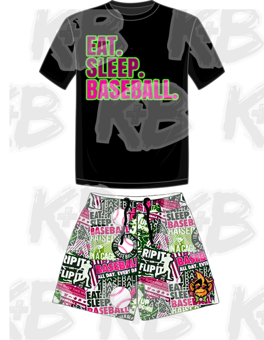 PA Set eat sleep baseball