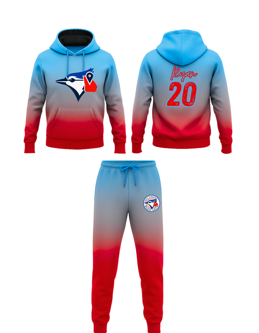 Ball St Hoodie/Jogger Set Ombre