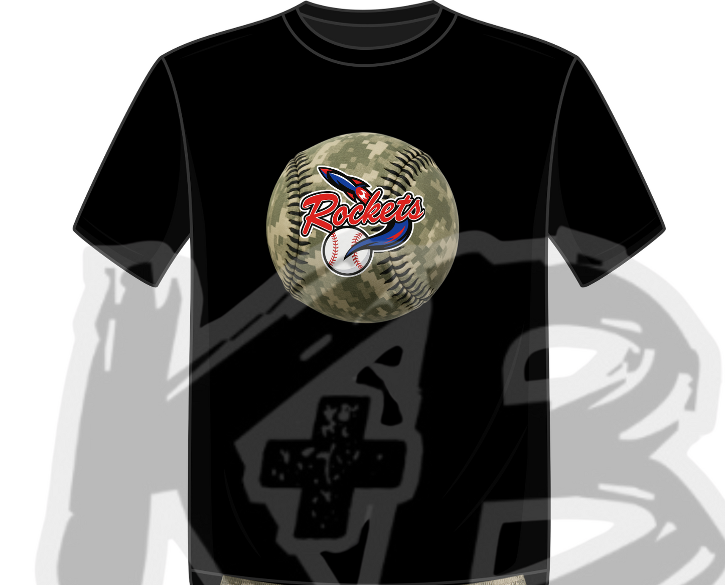 SCR army camo baseball