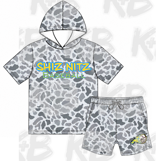 SN Camo Set-SS hooded shirt+shorts