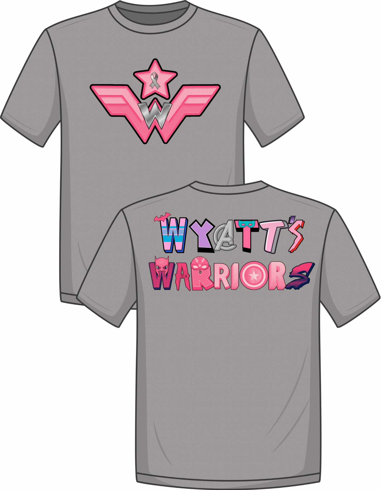 Warrior Wyatt Tshirt Fundraiser Pink (Smith Family)