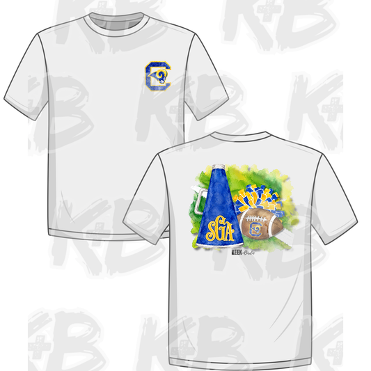 KB Ram Cheer monogram Megaphone