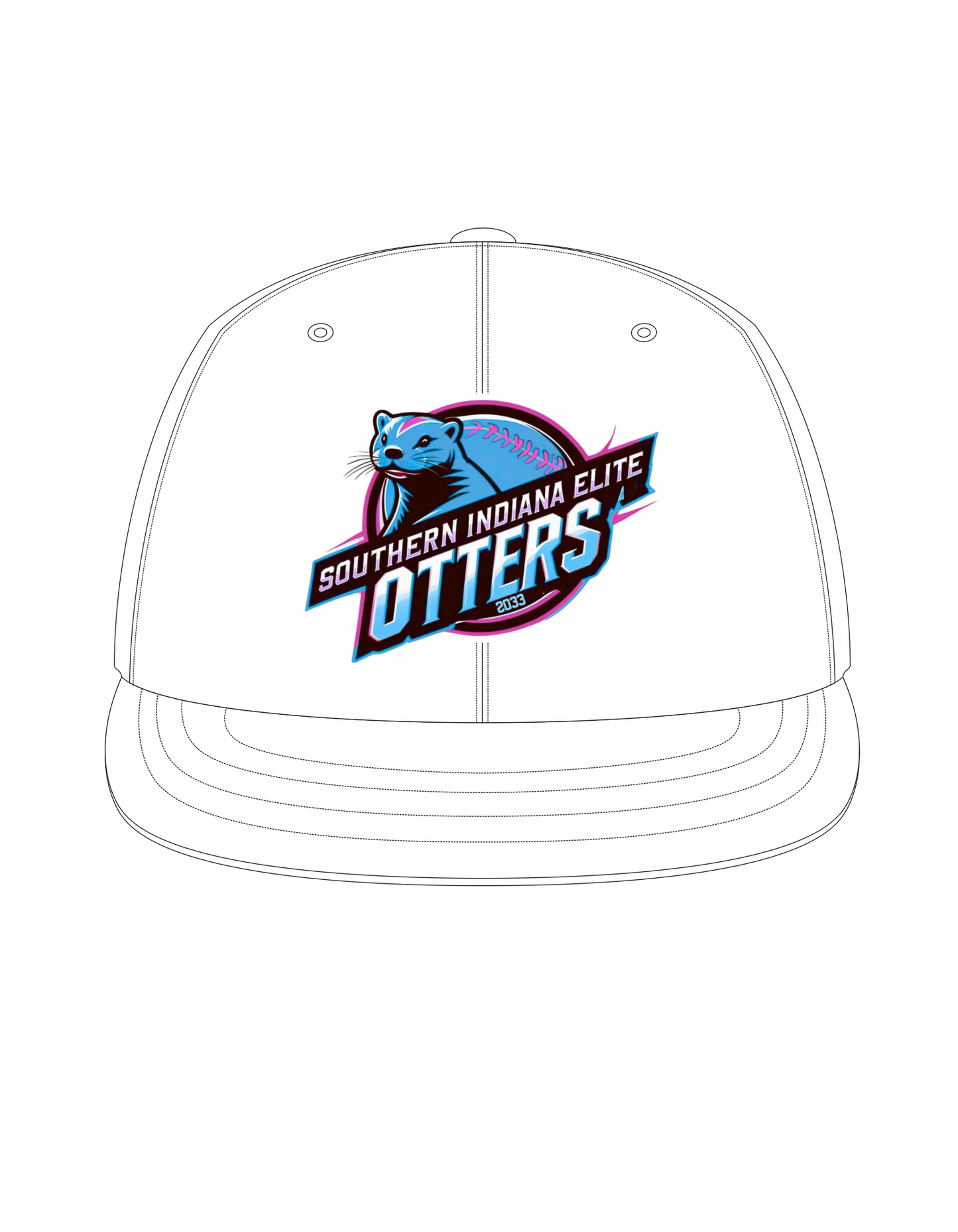 Otters Hat-fitted white 2
