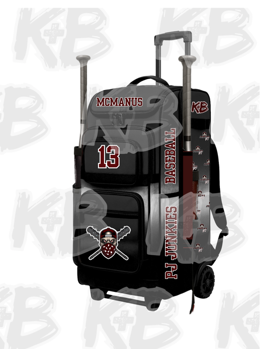 PJ Junkies Bat Bag with Trolley Wheels