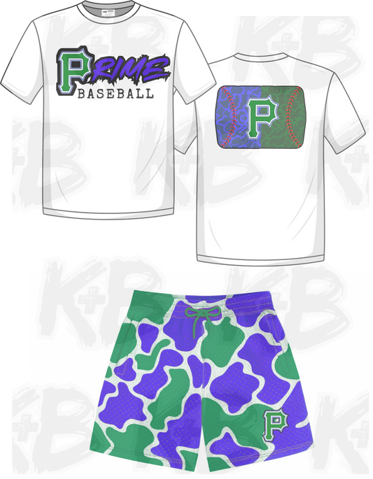 PP Prime Baseball/Seams & Camo Shorts Set