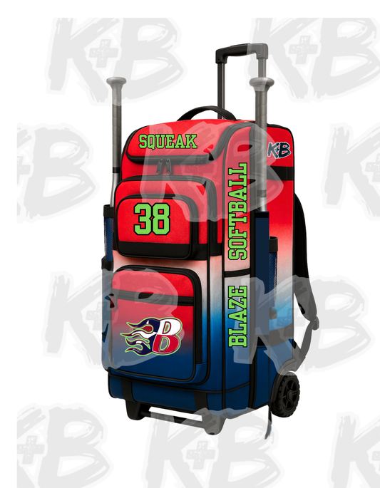 Blaze bat bag w/trolley wheels